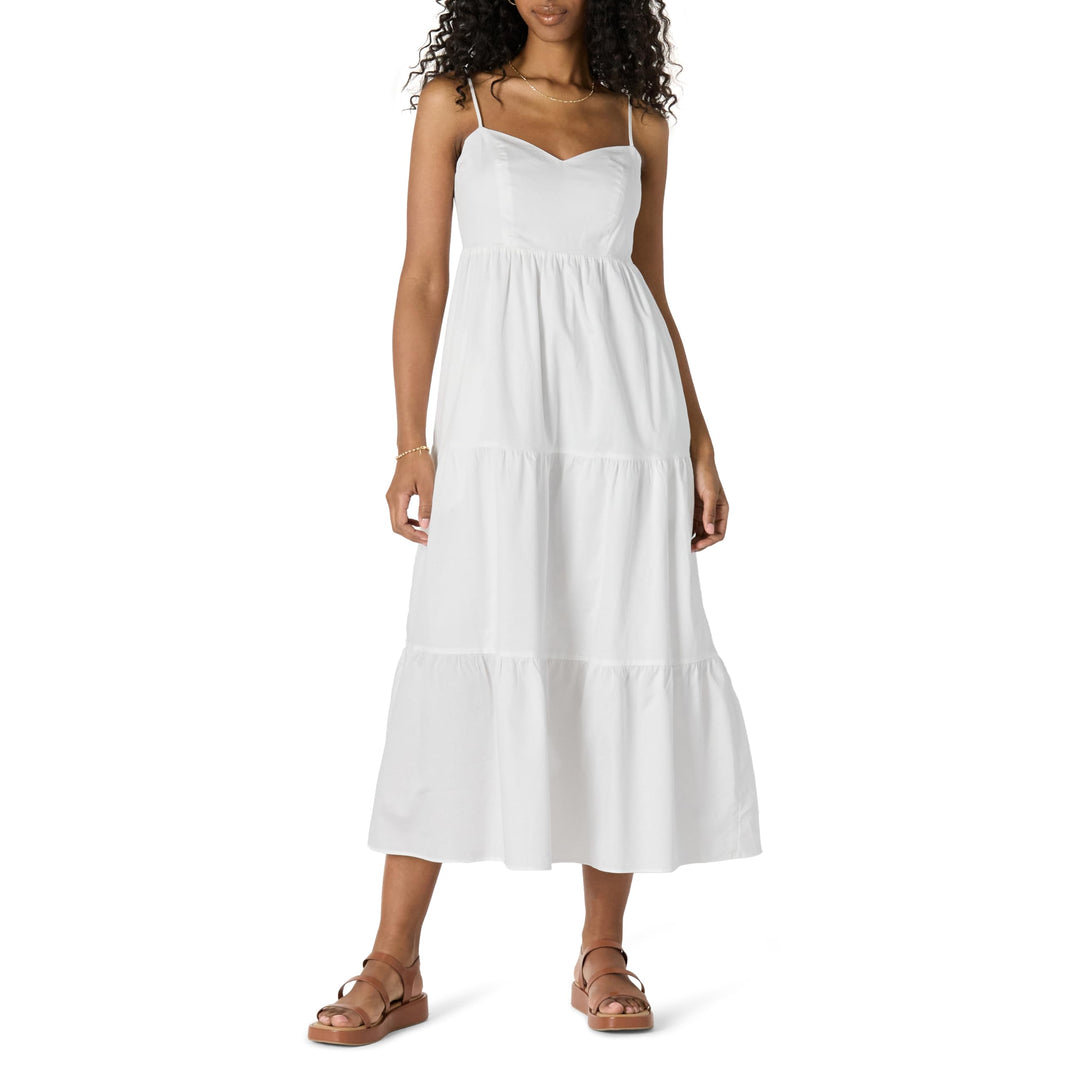 Delyth Maxikleid Damen – V-Ausschnitt, Verstellbare Träger & A-Linie mit Volants