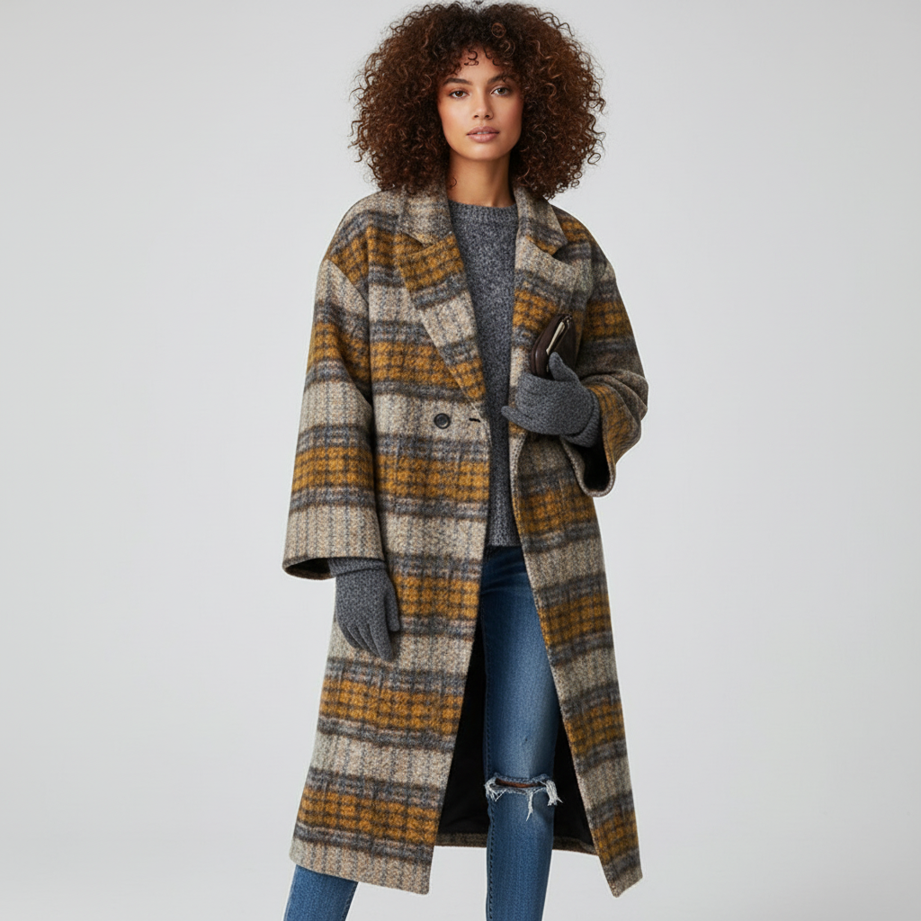 Vangie Manteau d'Hiver Femme Long – Manteau Élégant Chaud avec Coupe Confortable