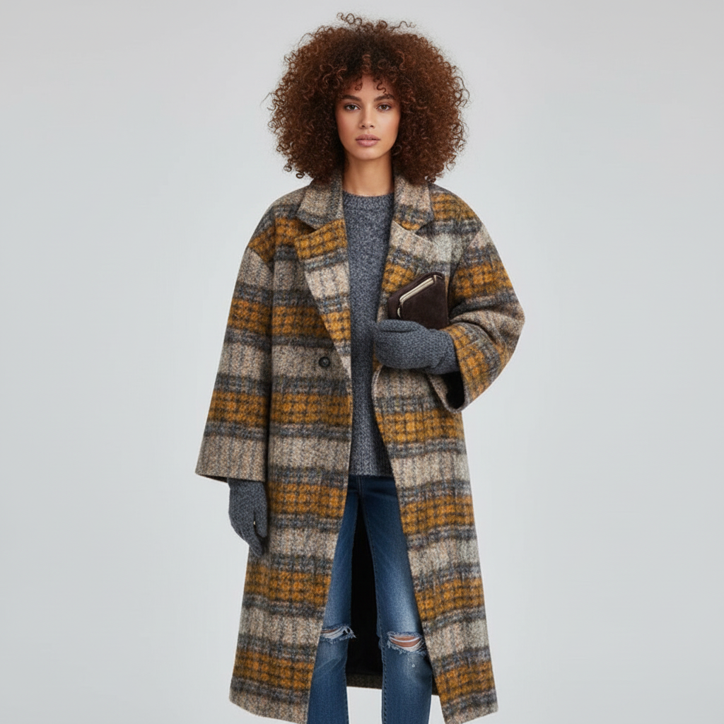 Vangie Manteau d'Hiver Femme Long – Manteau Élégant Chaud avec Coupe Confortable