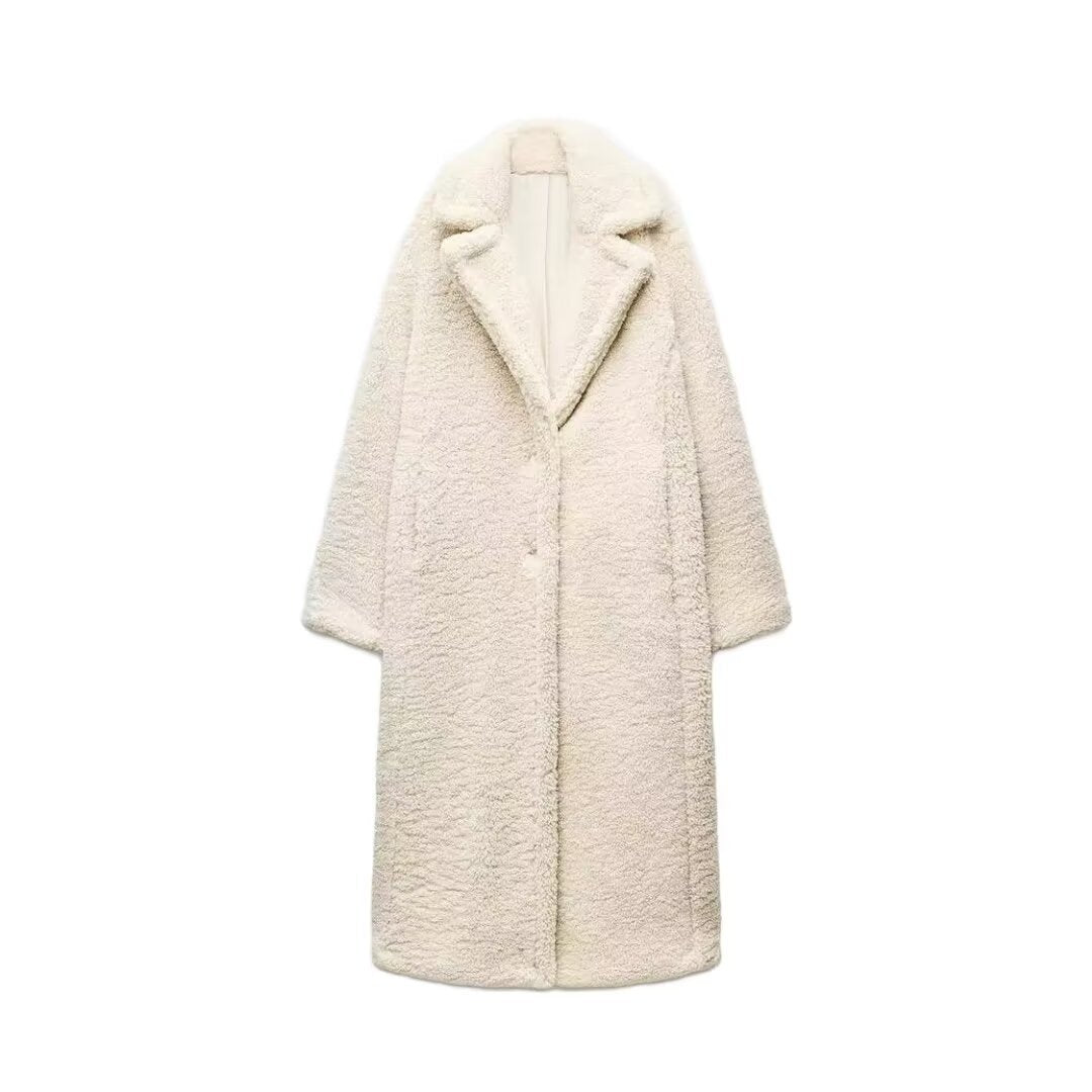 Isabel Cappotto Teddy Damen – Lange Fleecejacke mit elegantem und weichem Design