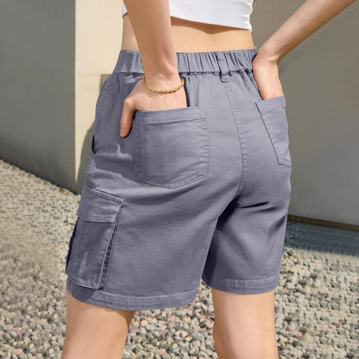 Pantaloni scurți cargo confortabili pentru femei | Talie înaltă
