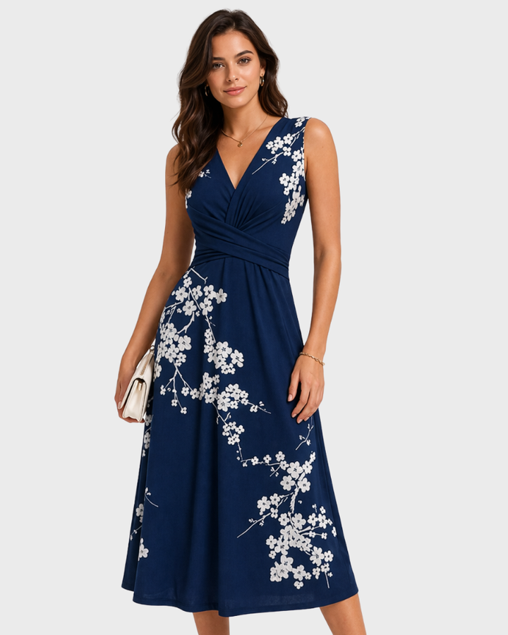 Rochie Midi Sally pentru Femei – Ușoară, Respirabilă, Croială Confortabilă și Stil Elegant
