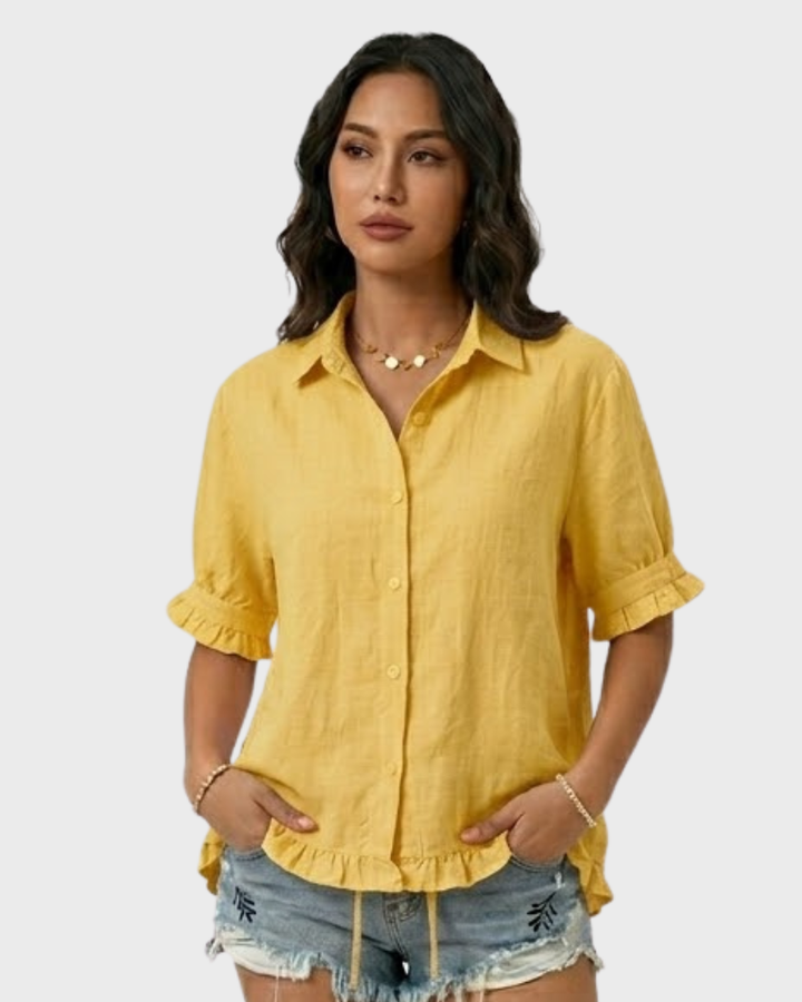 Rebecca Koszula Damska Elegancka z Bawełny – Wszechstronna Bluzka Casual Chic Komfort