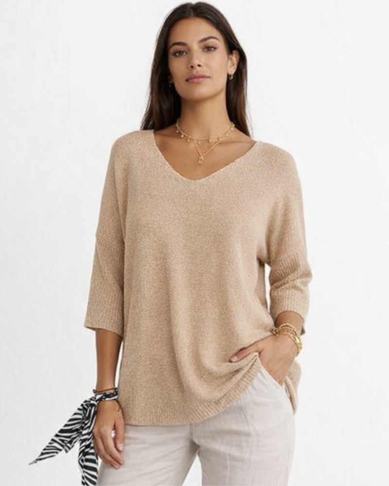 Daphne Top Donna Elegante – Miękki, Oddychający Sweter z Luźnym, Casualowym Krojem Chic