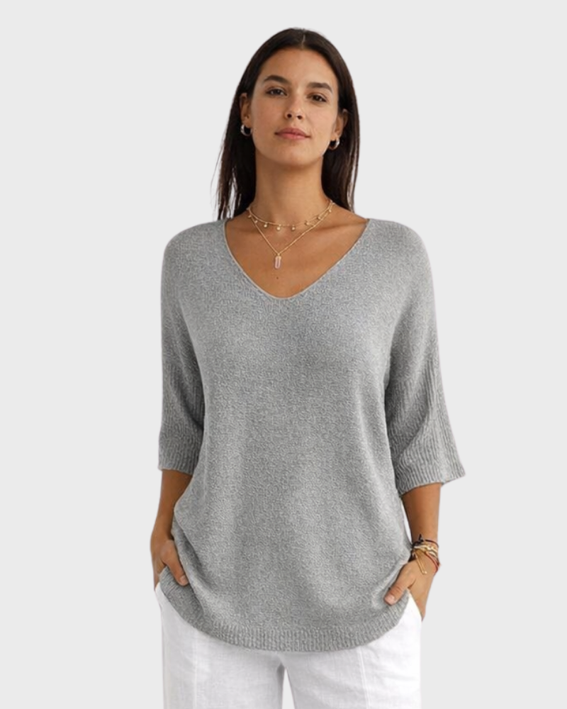 Daphne Top Donna Elegante – Miękki, Oddychający Sweter z Luźnym, Casualowym Krojem Chic