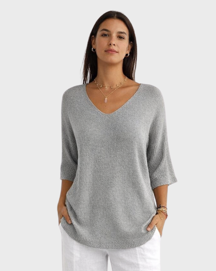 Daphne Top Donna Elegante – Miękki, Oddychający Sweter z Luźnym, Casualowym Krojem Chic