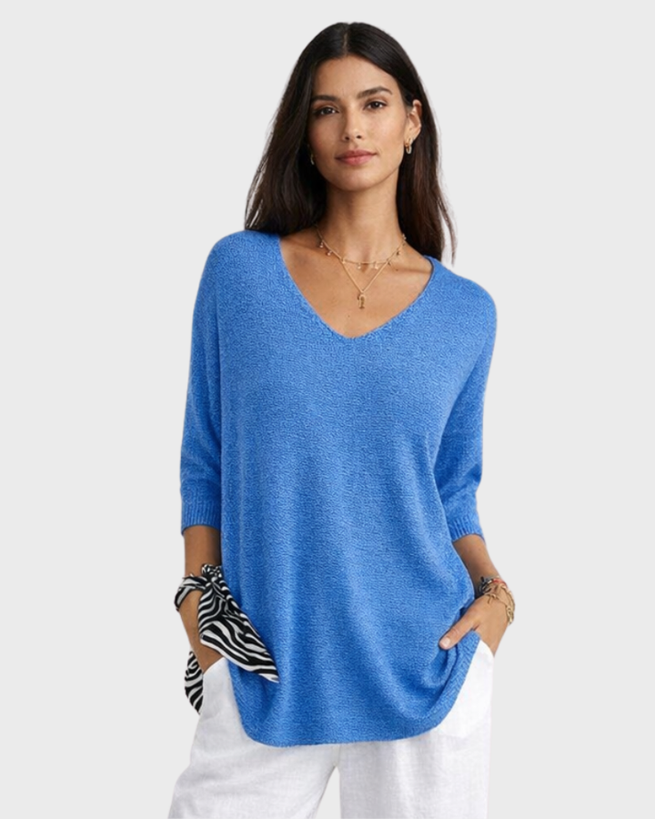 Daphne Top Donna Elegante – Miękki, Oddychający Sweter z Luźnym, Casualowym Krojem Chic