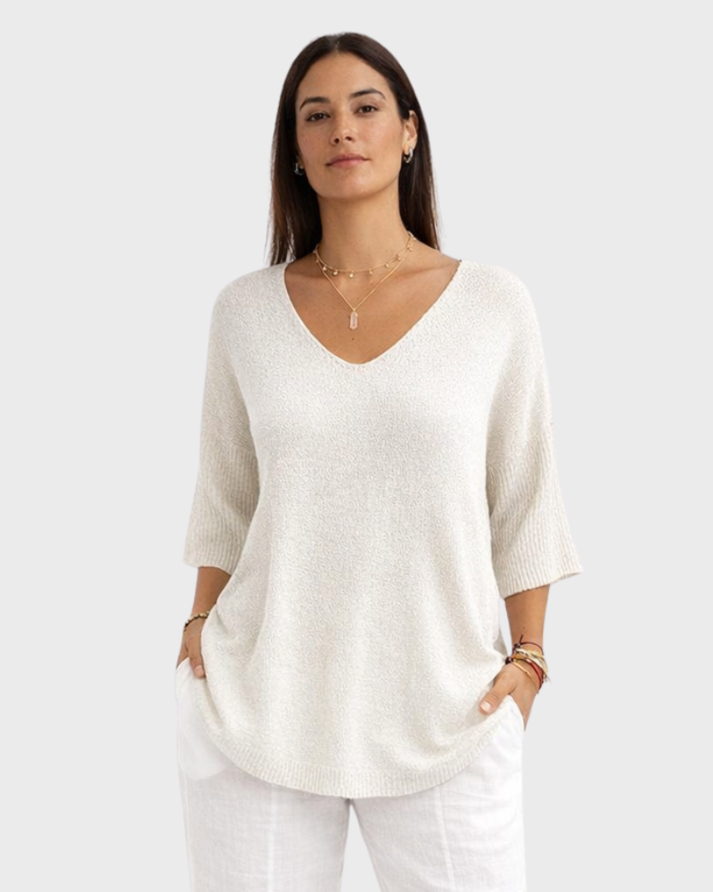 Daphne Top Donna Elegante – Miękki, Oddychający Sweter z Luźnym, Casualowym Krojem Chic