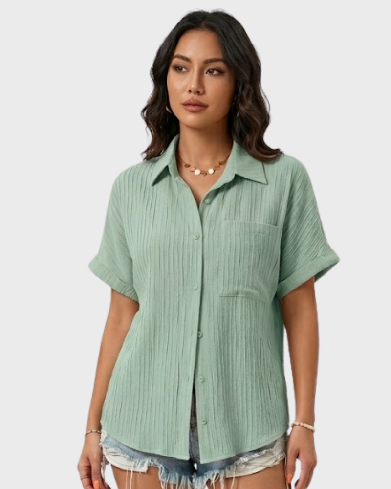 Jasmine Polo Donna Elegante – Maglia a Maniche Corte con Colletto Classico e Tasca