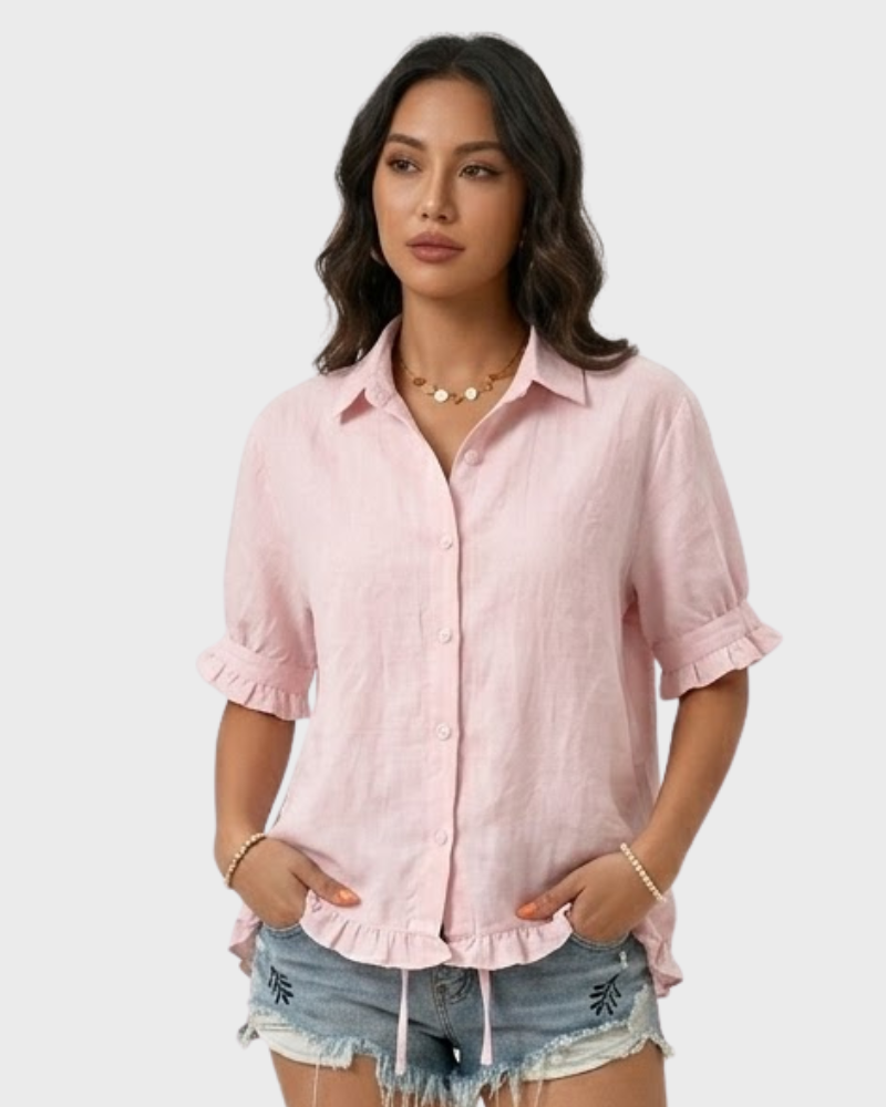 Rebecca Koszula Damska Elegancka z Bawełny – Wszechstronna Bluzka Casual Chic Komfort