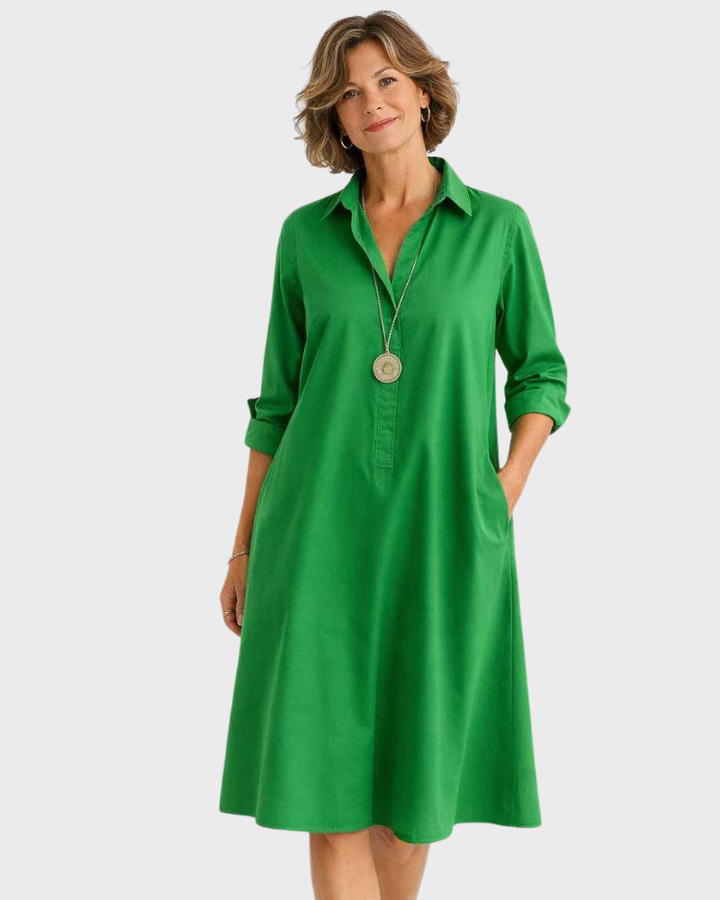 Edna Vestito Midi Donna – Eleganza Moderna, Taglio Fluido & Stile Minimal Raffinato
