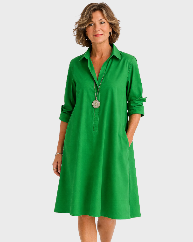 Edna Vestito Midi Donna – Eleganza Moderna, Taglio Fluido & Stile Minimal Raffinato