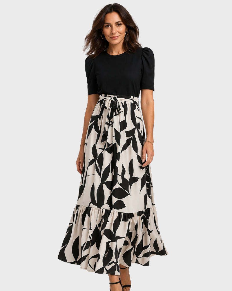 Alessandra Vestito Donna – Stampa Floreale, Scollo Rotondo & Stile Estivo Elegante