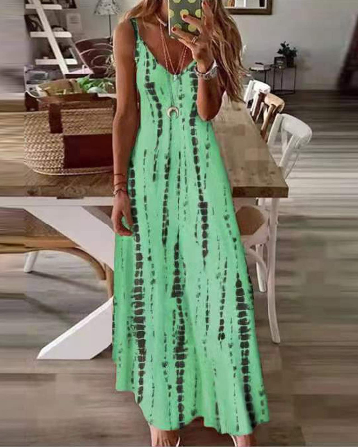 Aurélia Vestito Maxi Donna – Boho květinové, výstřih do V a oversize letní áčková sukně