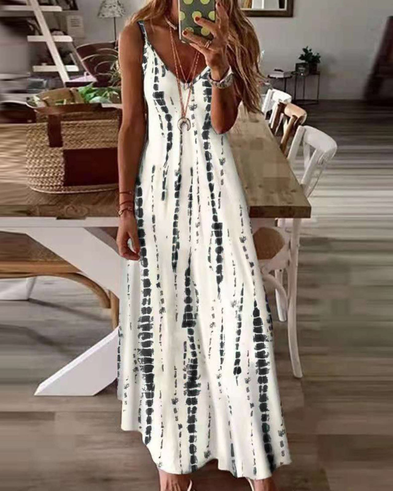Aurélia Vestito Maxi Donna – Boho květinové, výstřih do V a oversize letní áčková sukně