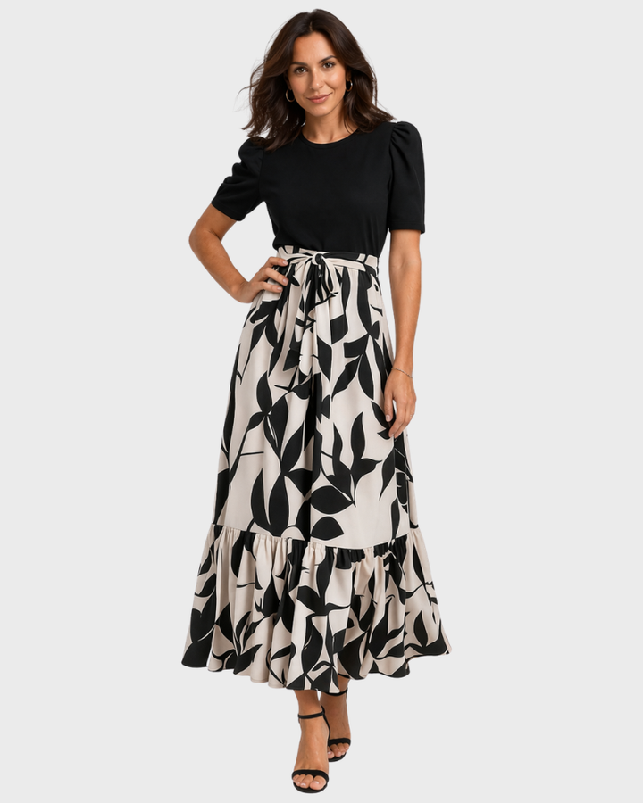 Alessandra Vestito Donna – Stampa Floreale, Scollo Rotondo & Stile Estivo Elegante