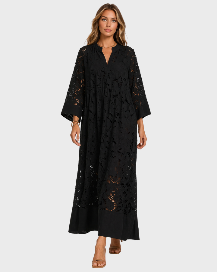 Sabrina Vestito Donna – Cotone 100%, Taglio Oversize & Stampa Elegante Moderna