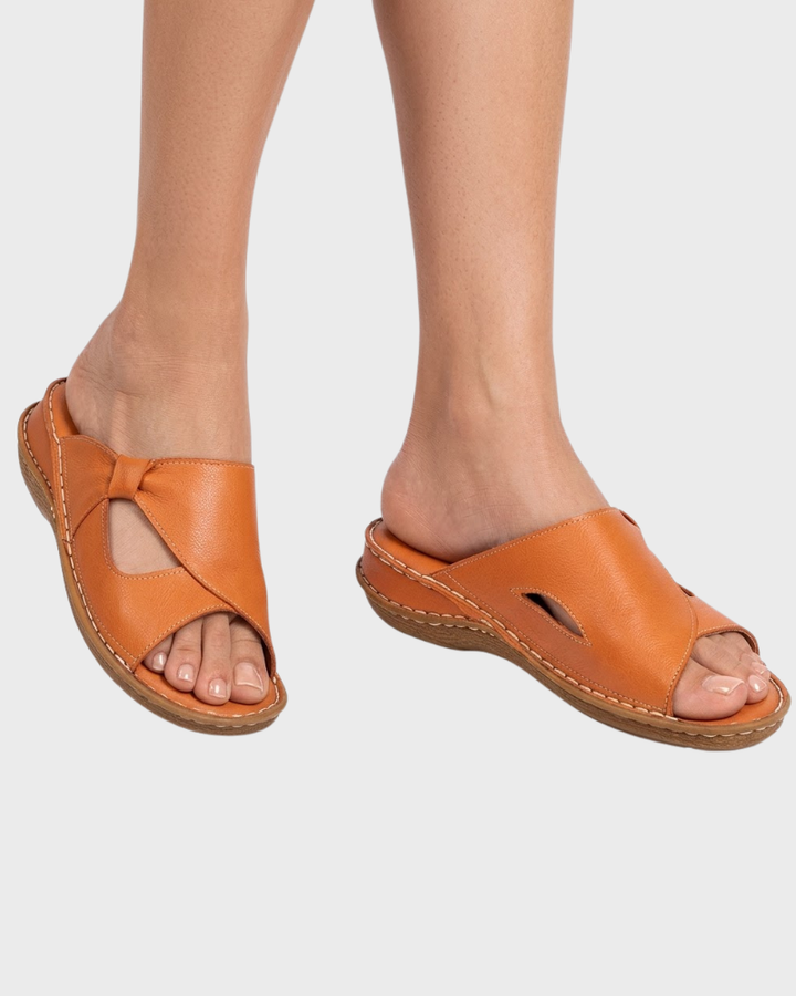 Margaret Sandale Damă din Piele – Sandale Elegante cu Talpă de Susținere și Confort