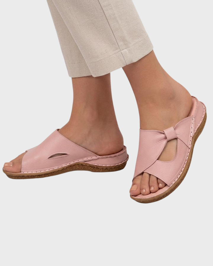 Margaret Sandale Damă din Piele – Sandale Elegante cu Talpă de Susținere și Confort