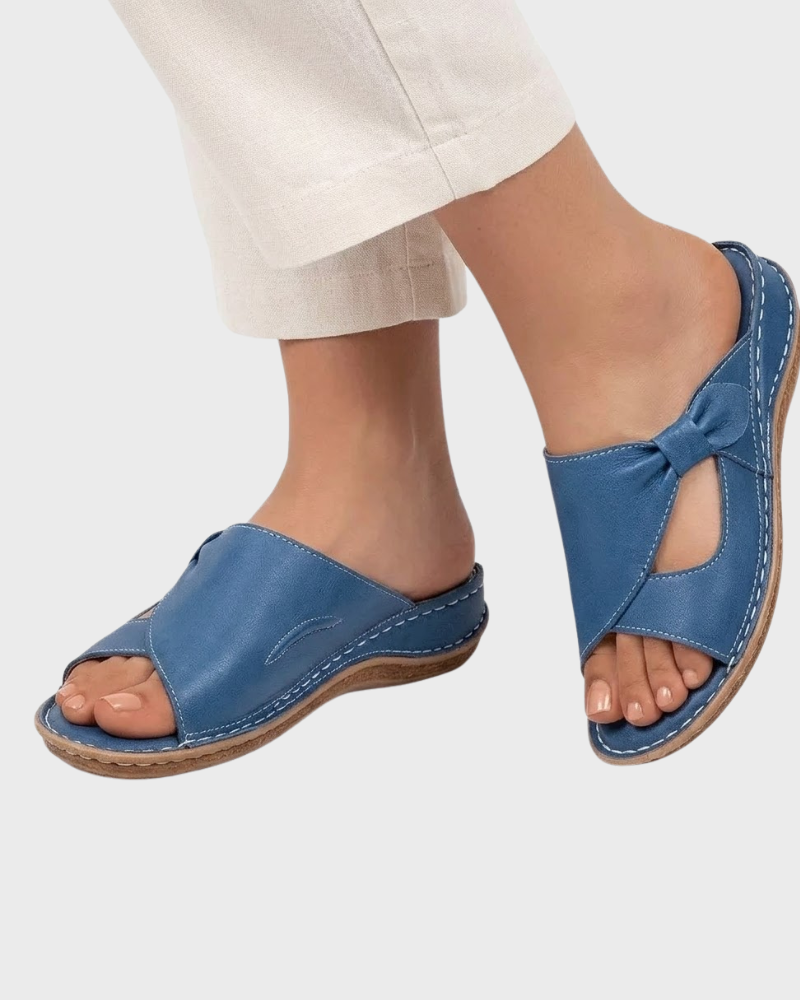 Margaret Sandale Damă din Piele – Sandale Elegante cu Talpă de Susținere și Confort