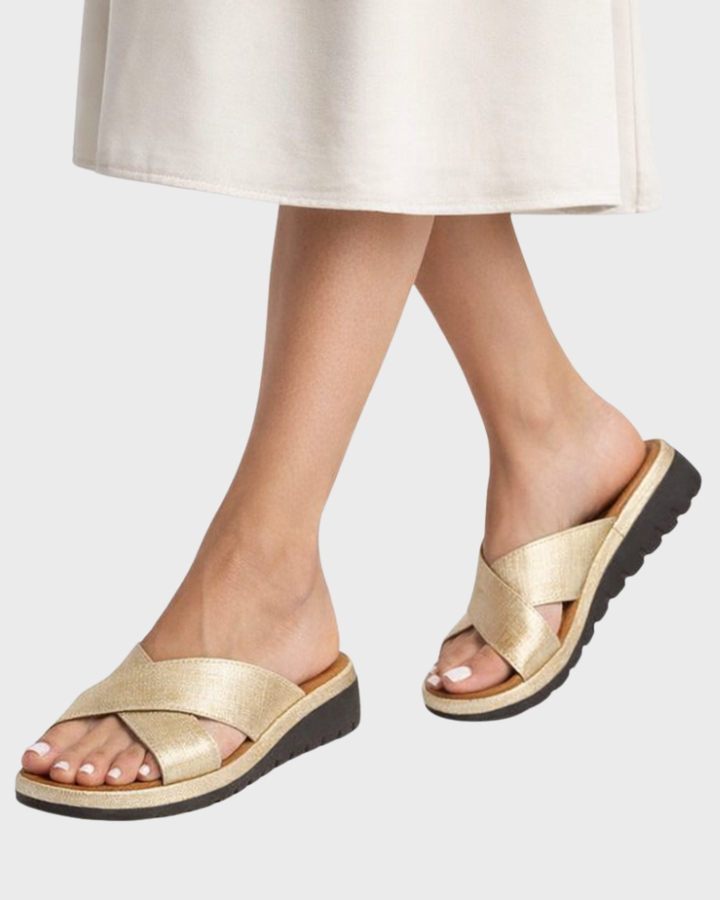 Davina Tongs Femme Élégantes – Sandales avec Semelle Douce Rembourrée Confort