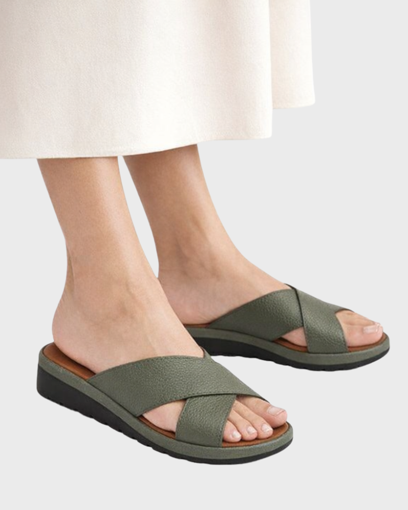 Davina Tongs Femme Élégantes – Sandales avec Semelle Douce Rembourrée Confort
