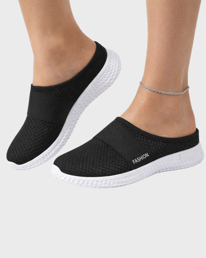 Matilda Slip-On Sneakers til Kvinder – Sko med Velcro, Åndbart Net og Stødabsorberende Sål