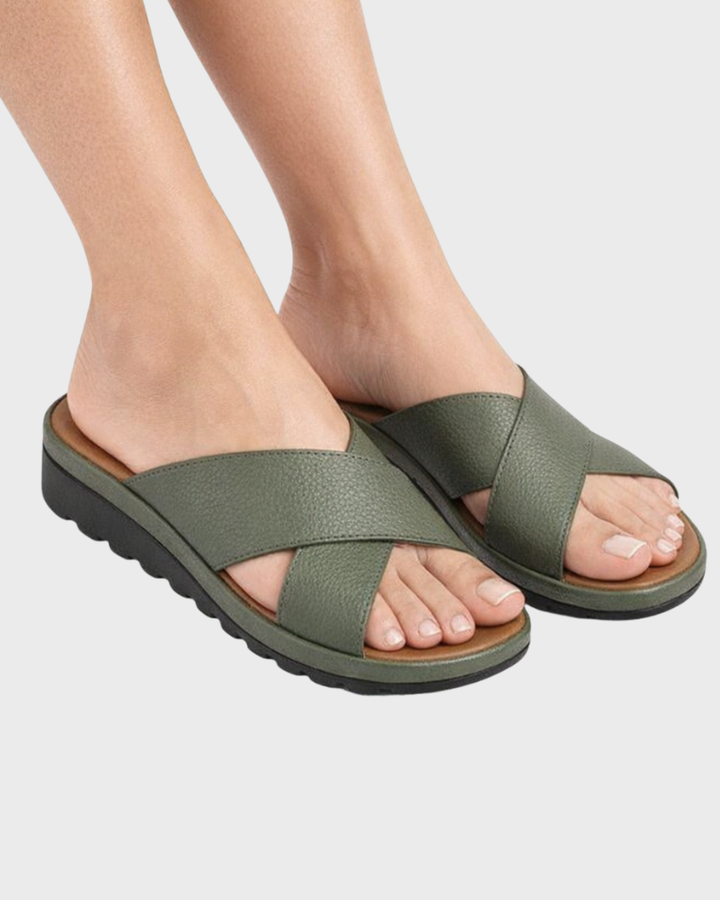 Davina Tongs Femme Élégantes – Sandales avec Semelle Douce Rembourrée Confort