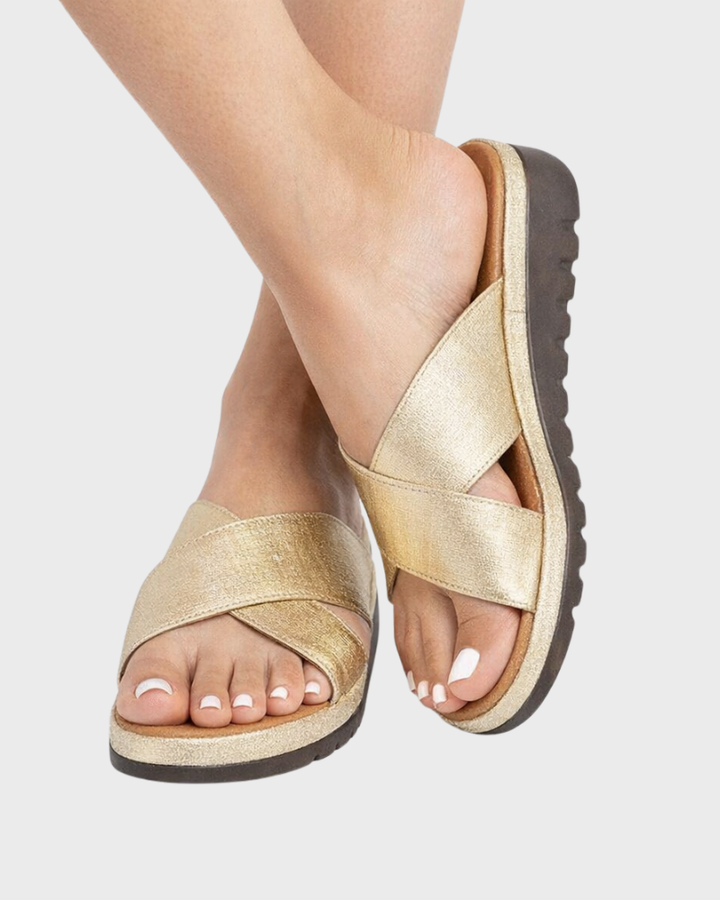 Davina Tongs Femme Élégantes – Sandales avec Semelle Douce Rembourrée Confort