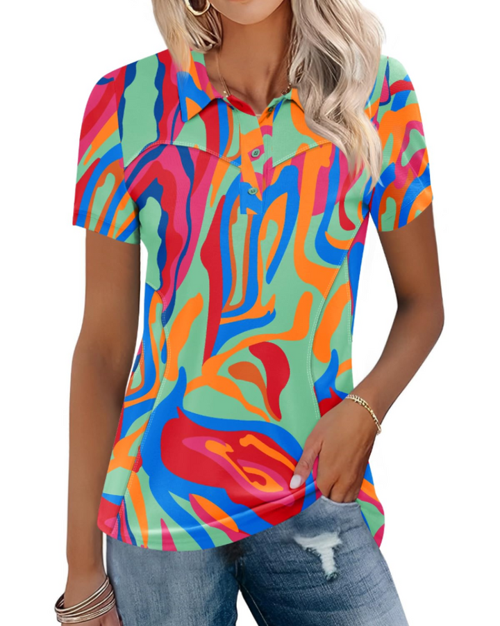 Elaya Polo Donna Sportiva – Maglia Cotone Traspirante, Maniche Corte, Golf & Casual