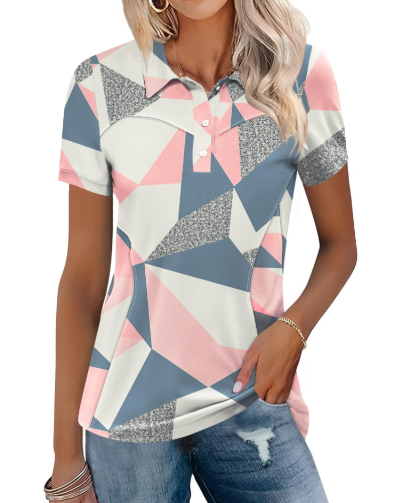 Elaya Polo Donna Sportiva – Maglia Cotone Traspirante, Maniche Corte, Golf & Casual