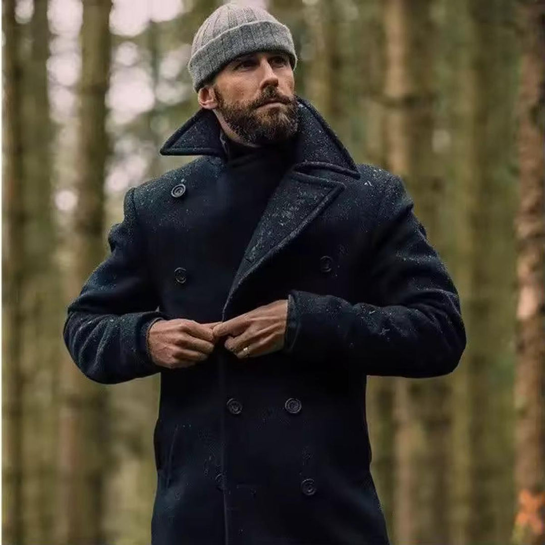 Harley Donna Peacoat v Laně – Elegantní dvouřadý kabát se střihovou úpravou