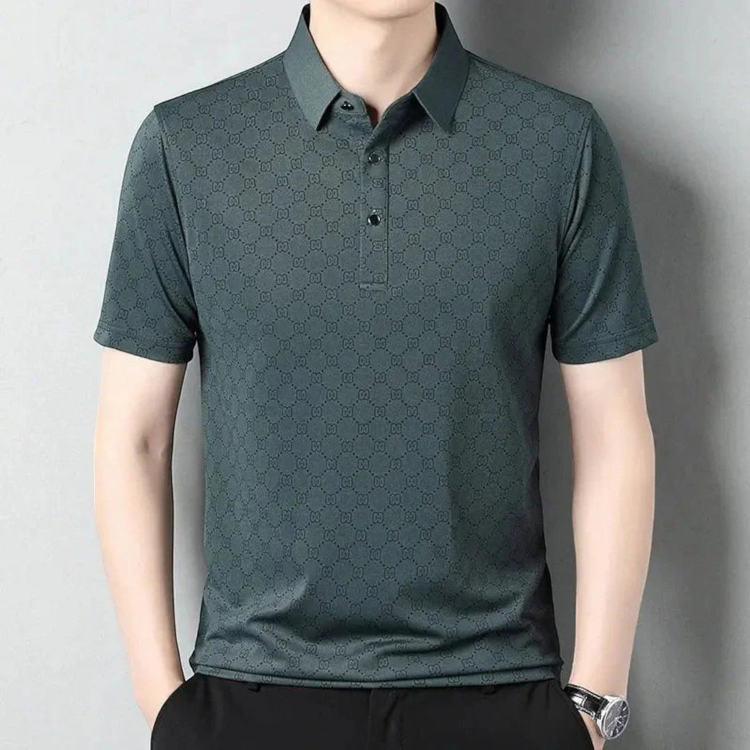 Tricou Polo cu Imprimeu Monogramă pentru Bărbați | Vară
