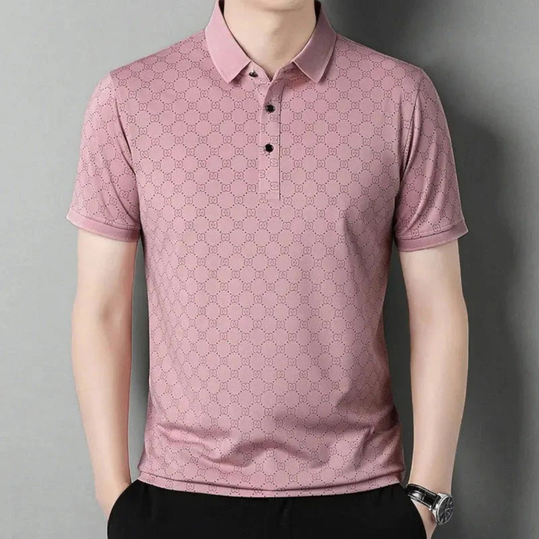 Tricou Polo cu Imprimeu Monogramă pentru Bărbați | Vară