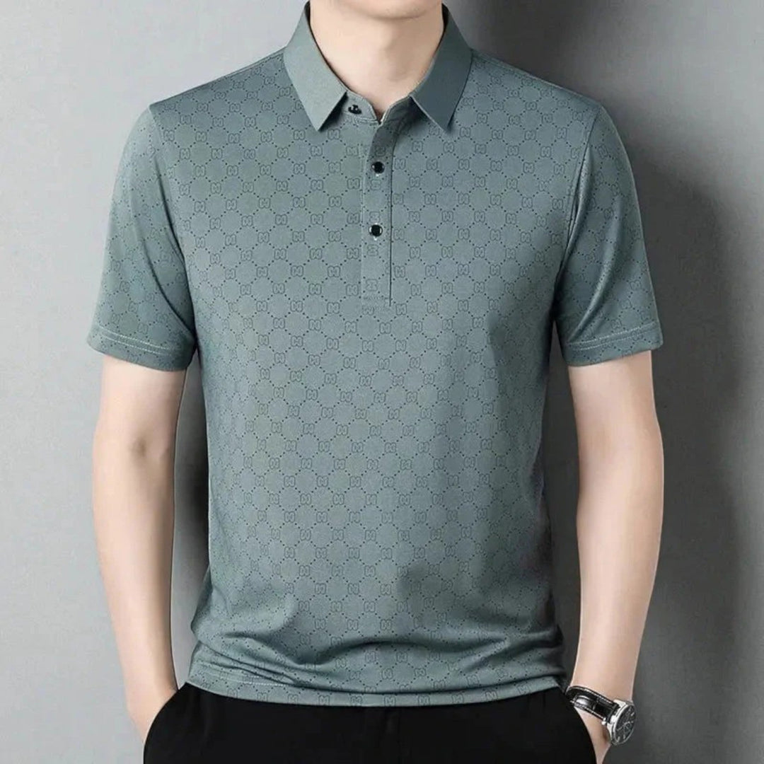 Tricou Polo cu Imprimeu Monogramă pentru Bărbați | Vară