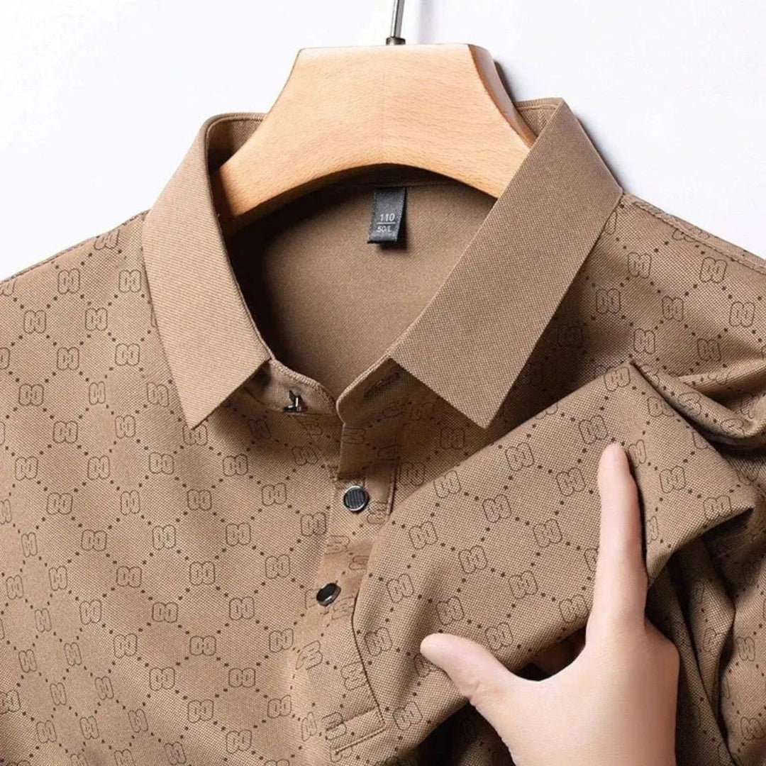 Tricou Polo cu Imprimeu Monogramă pentru Bărbați | Vară