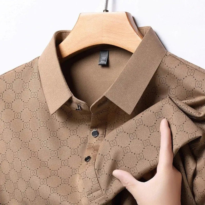 Tricou Polo cu Imprimeu Monogramă pentru Bărbați | Vară