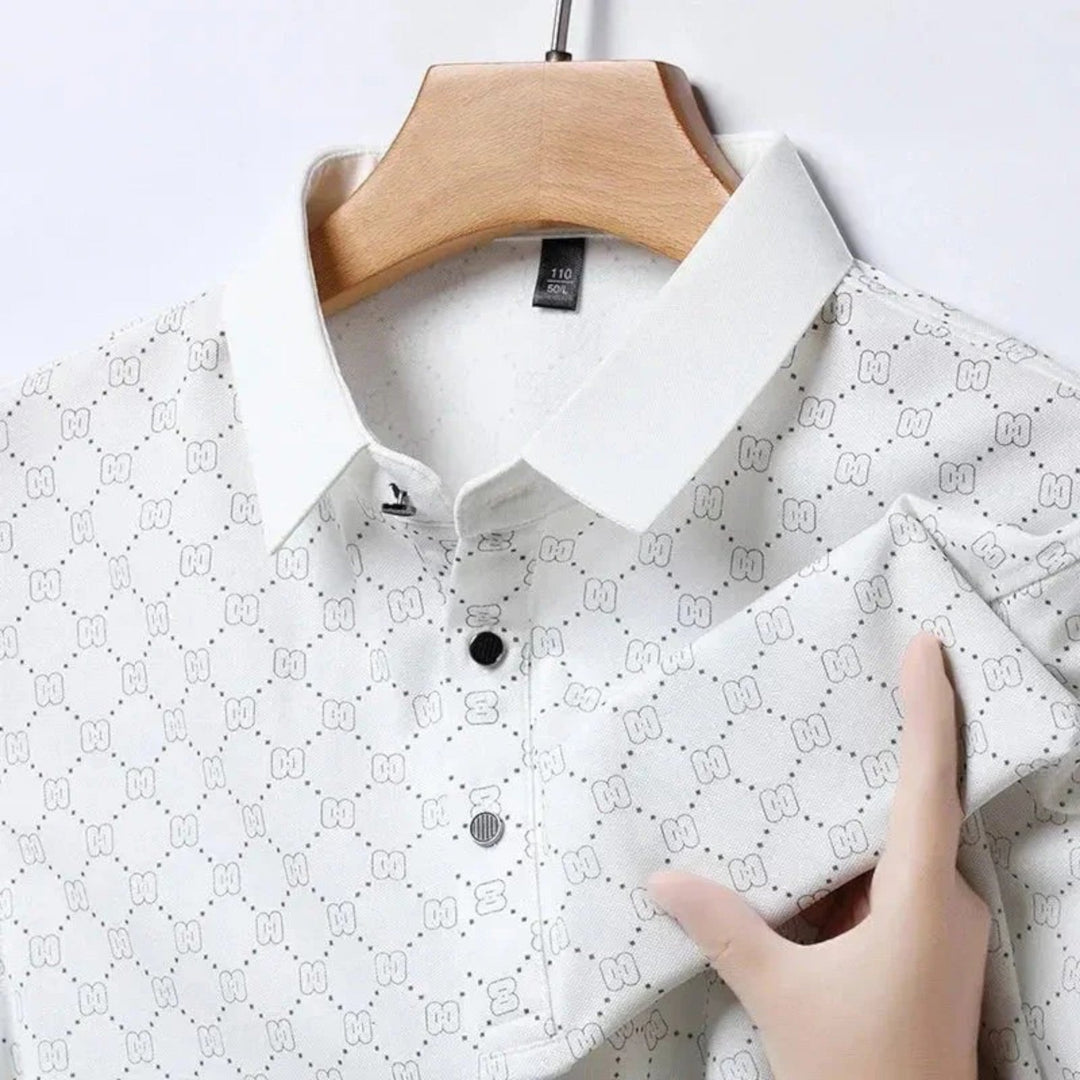 Tricou Polo cu Imprimeu Monogramă pentru Bărbați | Vară