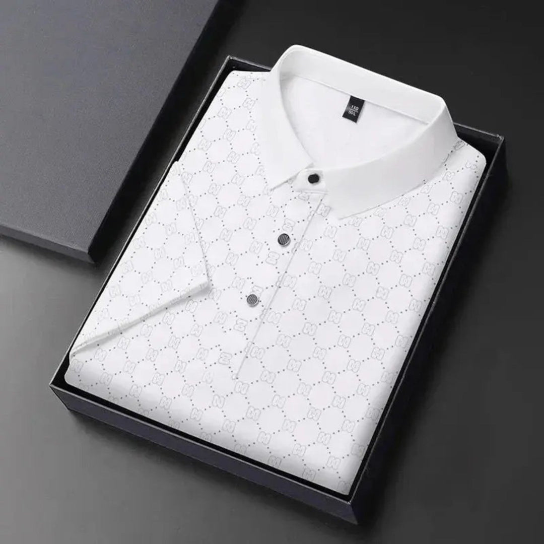 Tricou Polo cu Imprimeu Monogramă pentru Bărbați | Vară
