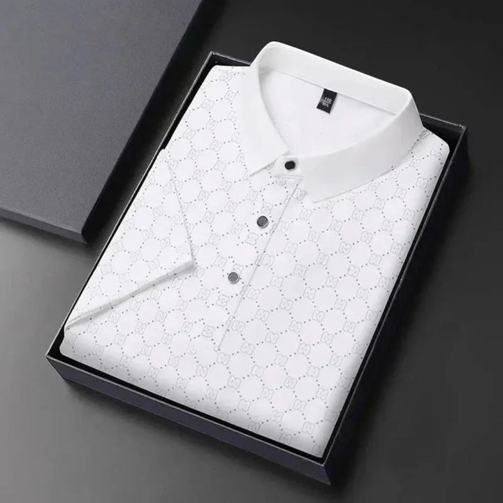 Tricou Polo cu Imprimeu Monogramă pentru Bărbați | Vară