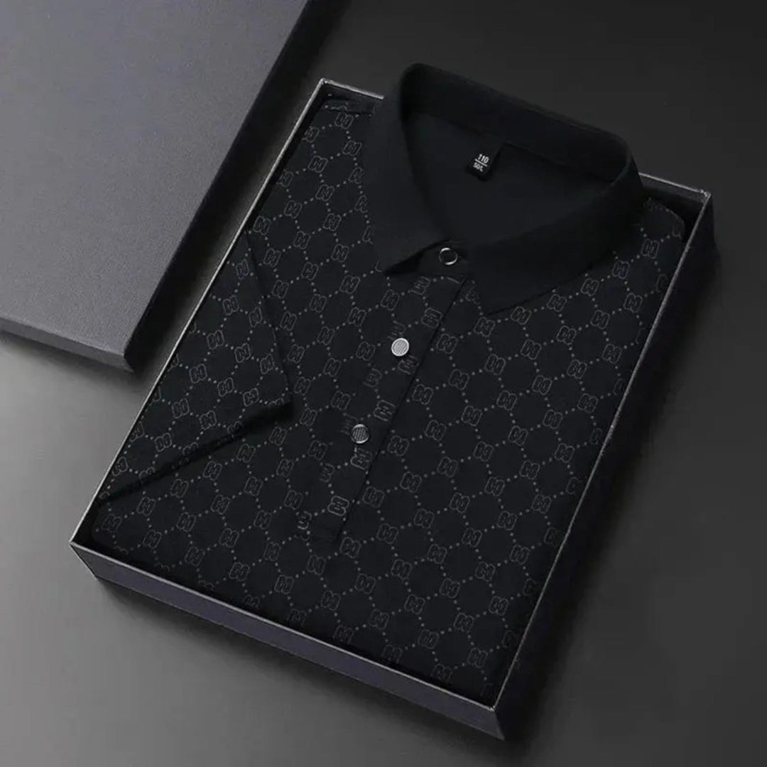 Tricou Polo cu Imprimeu Monogramă pentru Bărbați | Vară
