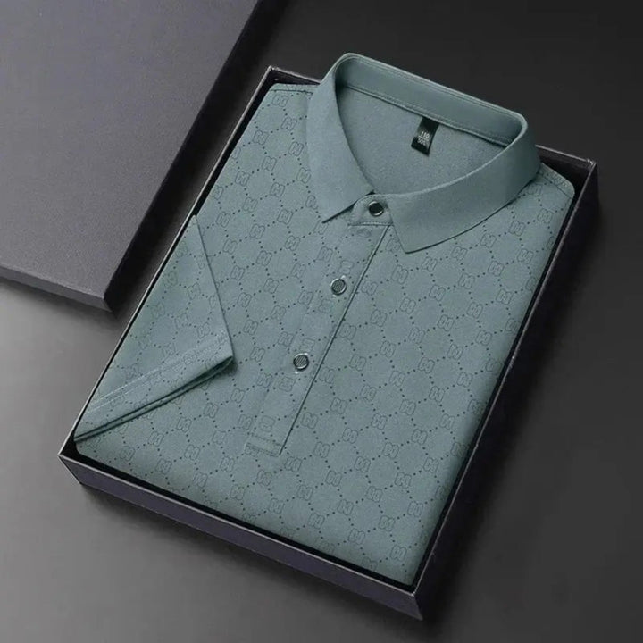 Tricou Polo cu Imprimeu Monogramă pentru Bărbați | Vară