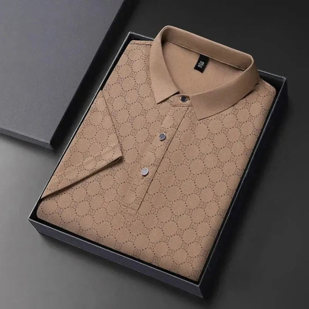 Tricou Polo cu Imprimeu Monogramă pentru Bărbați | Vară