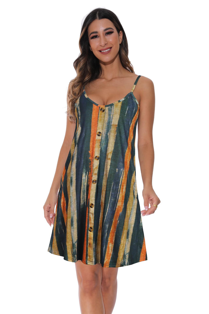 Veloura Vestito Estivo Donna – Spalline Sottili Regolabili, Scollo a V & Tasche Casual