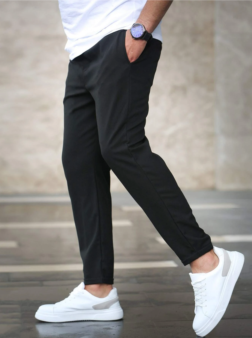 Pantaloni elastici pentru bărbați | Cu buzunar