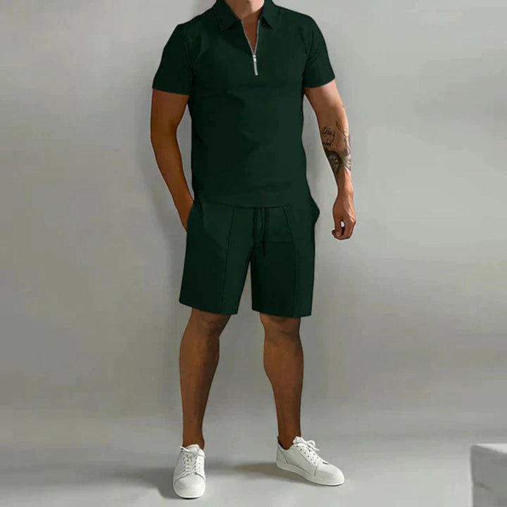 Elegant Polo Shirt and Men's Shorts Set | Summer