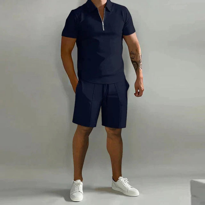 Elegant Polo Shirt and Men's Shorts Set | Summer