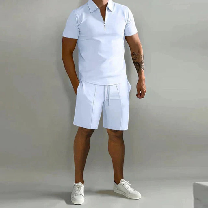 Elegant Polo Shirt and Men's Shorts Set | Summer