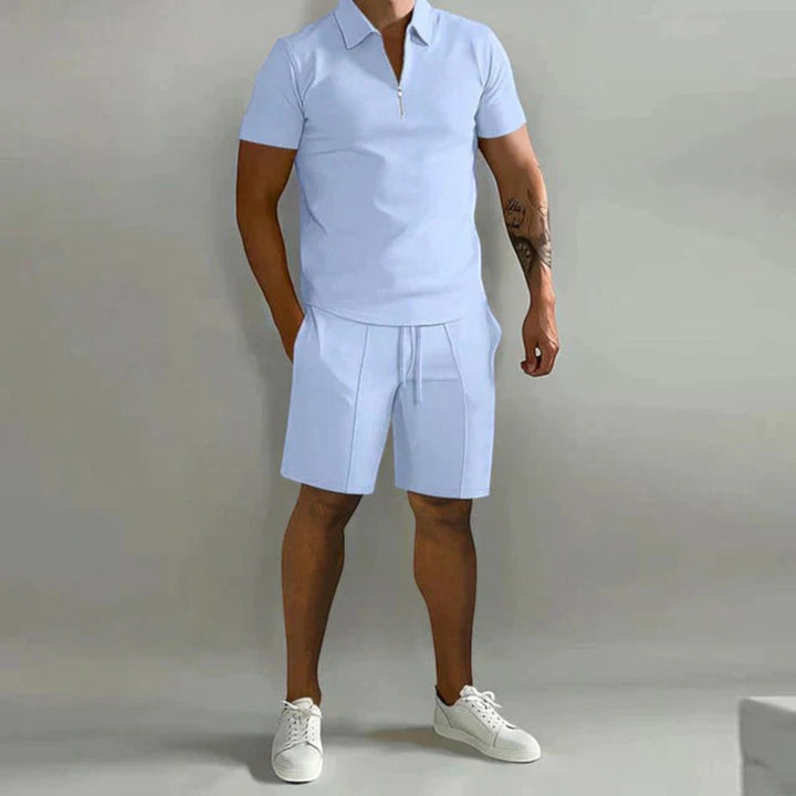 Elegant Polo Shirt and Men's Shorts Set | Summer