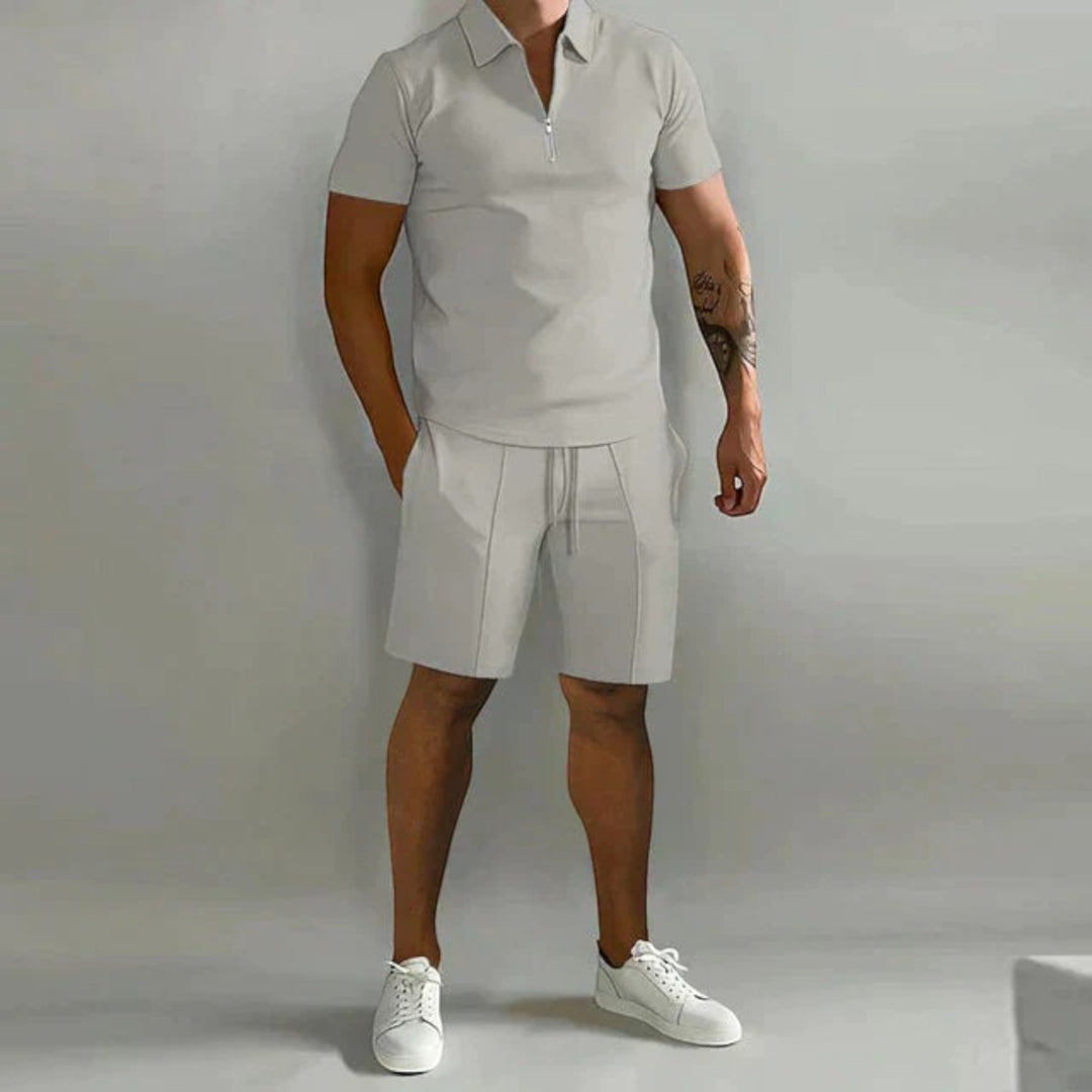 Elegant Polo Shirt and Men's Shorts Set | Summer